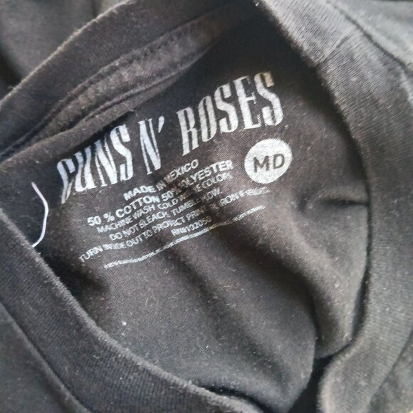 Mens Medium T-shirt Guns N Roses Band Retro Black Medium Cotton/Polyester Glam - Picture 3 of 3